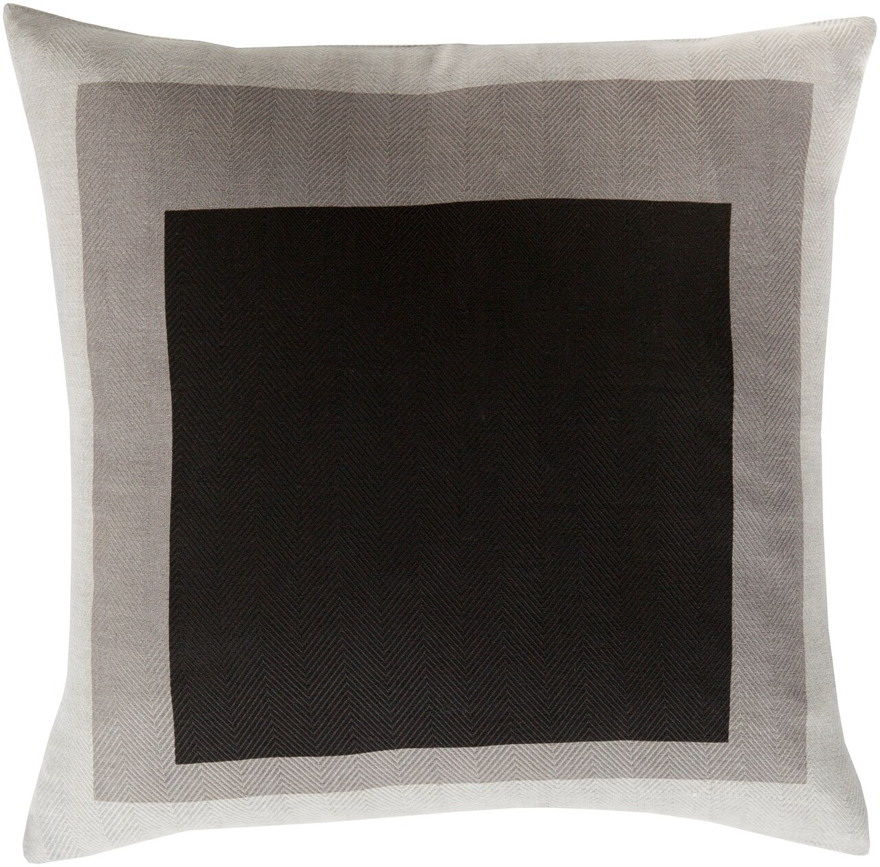 Diva At Home 18" Black and Brown Block Patterned Woven Indoor Square Throw Pillow - Poly Filled